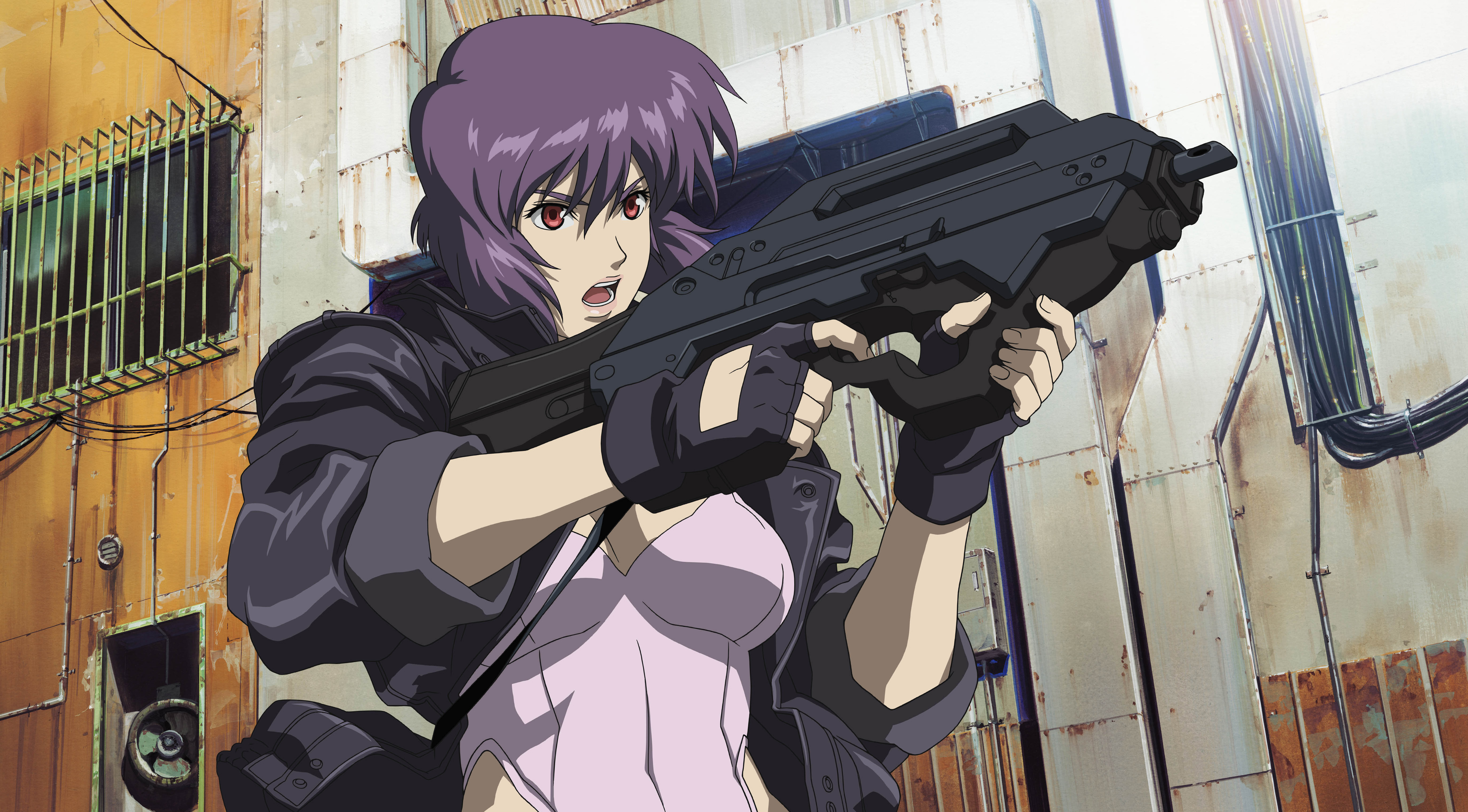 Ghost In The Shell Kusanagi Motoko Gun Jpeg Artifacts Yande Re